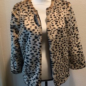 KUT leopard fur jacket